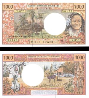 French Pacific Territories - P-2 - 1,000 Francs - Foreign Paper Money