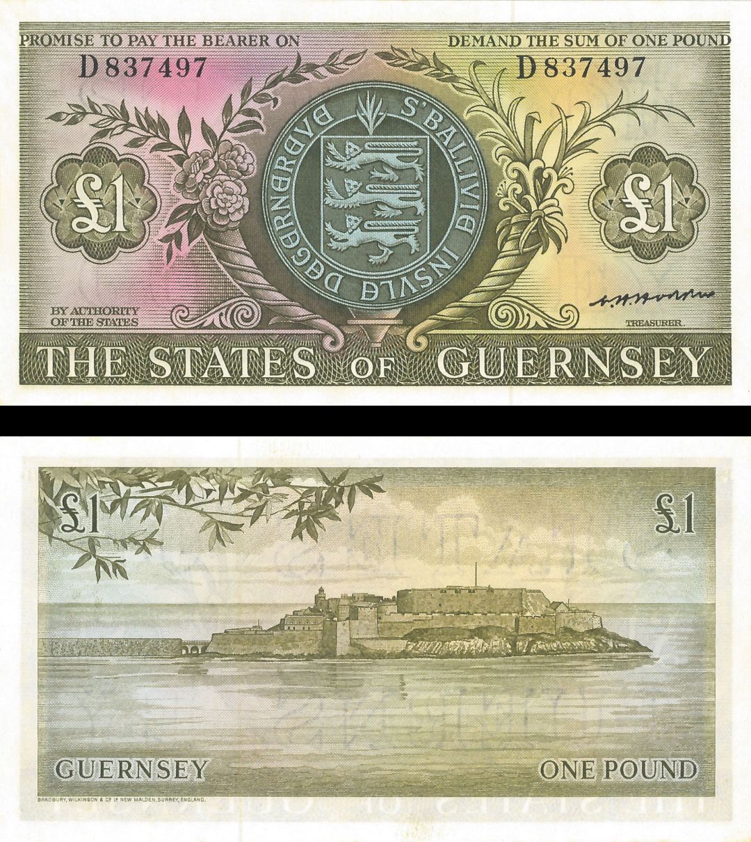 Guernsey - 1 Pound - P-45b - Foreign Paper Money