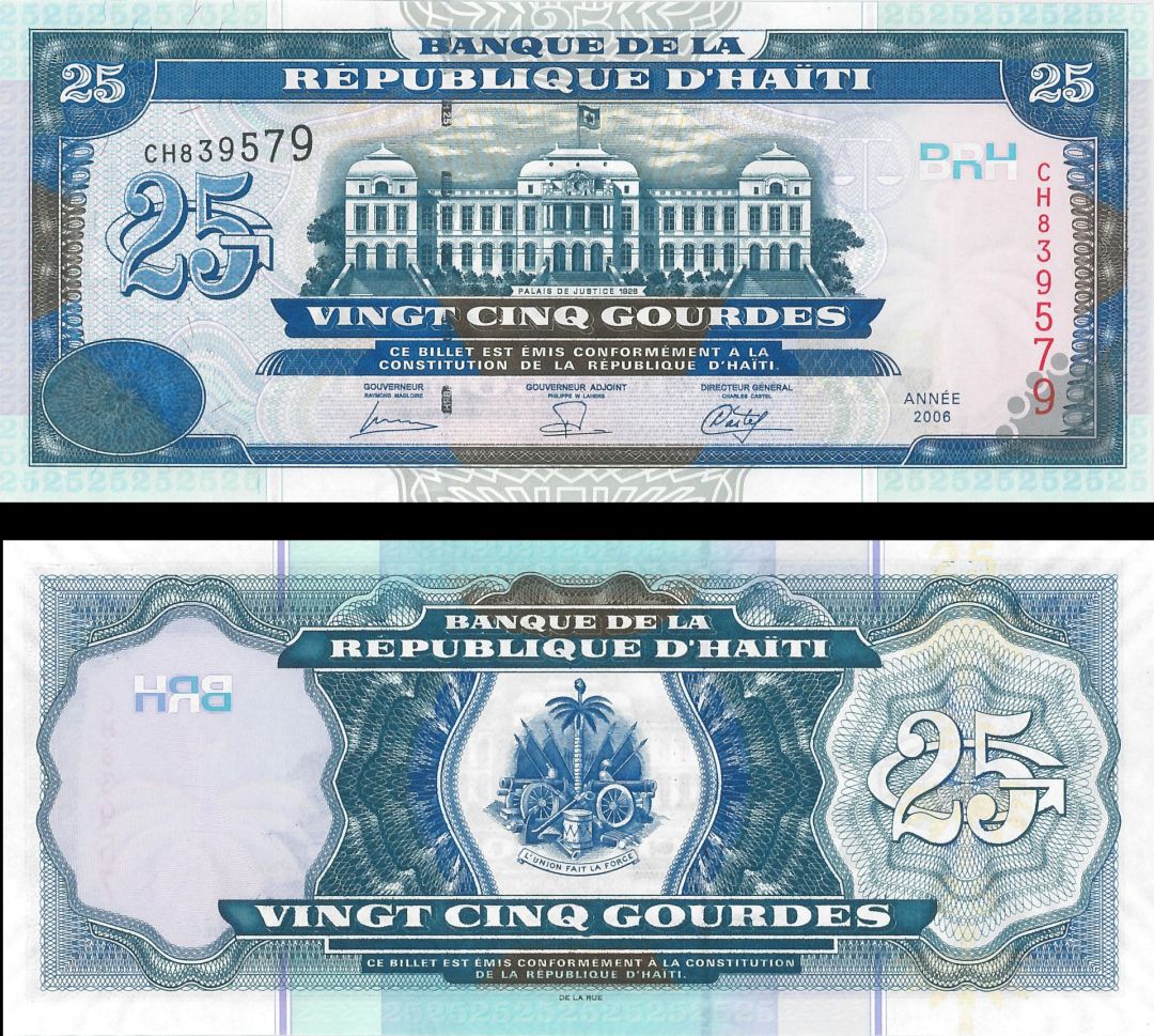 Haiti - 25 Gourdes - P-266 - 2000 dated Foreign Paper Money