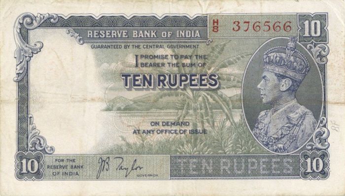 India - P-19a - Foreign Paper Money