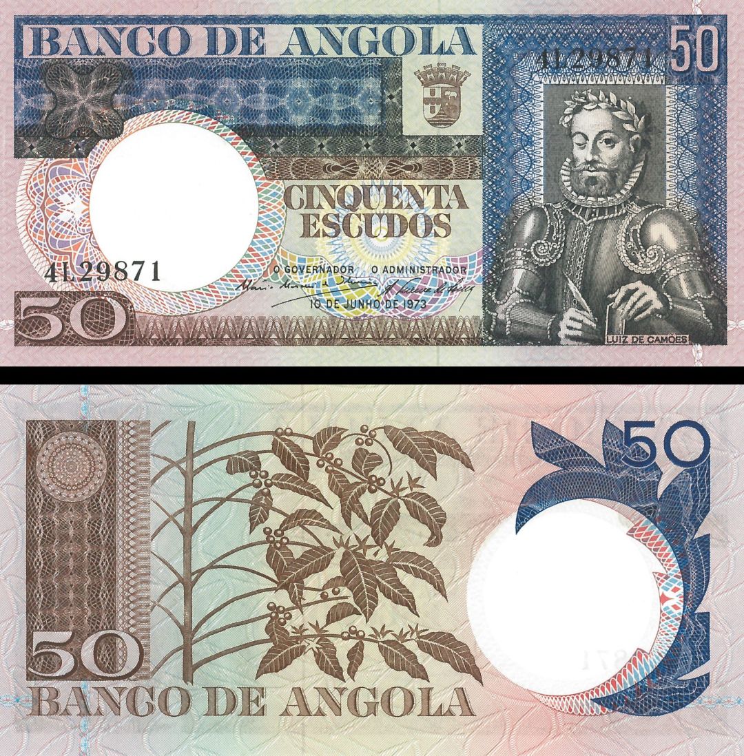 Angola - 50 Escudos - P-105a - 1973 dated Foreign Paper Money 