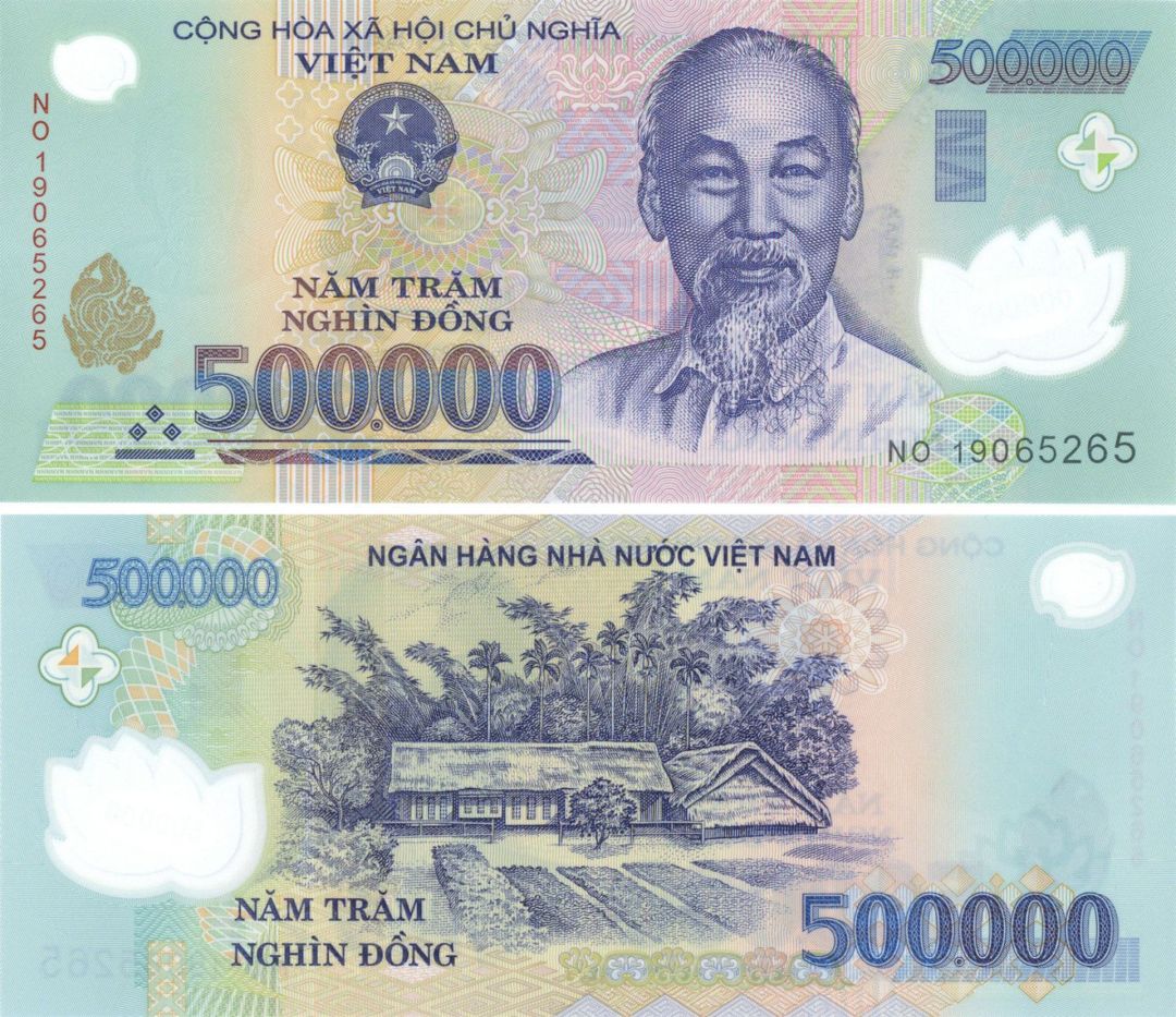 Vietnam - P-124 - 2019 dated 500,000 Vietnamese Dong Polymer Note - Extremely Popular Foreign Paper Money
