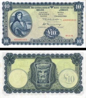 Ireland - 10 Pounds - P-66c - 1975 dated Foreign Paper Money