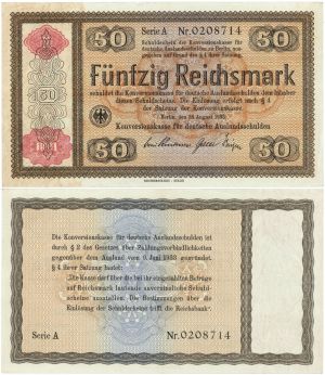 Germany - 50 German Reichsmark - P-211 - 1933 dated Foreign Paper Money