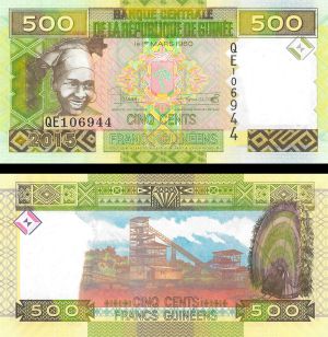 Guinea - 500 Francs - P-47 - 2015 dated Foreign Paper Money