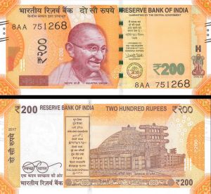 India - 200 Rupees - P-New - 2017 dated Foreign Paper Money