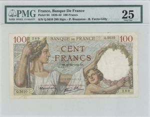France, Banque De France, P-94 - Foreign Paper Money