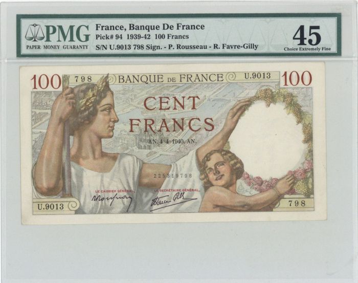 France P-94 - Foreign Paper Money