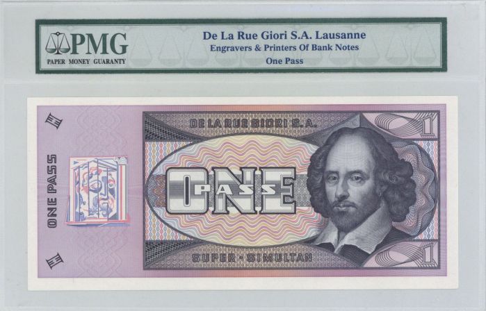 Switzerland, De La Rue Giori S.A. Lausanne, One Pass - Foreign Paper Money