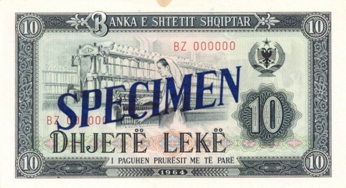 Albania P-36s - Specimen Foreign Paper Money