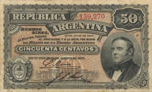 Argentina - 50 Centavos - P-230 -  1895 dated Foreign Paper Money