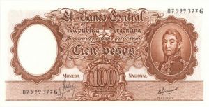 Argentina- 100 Pesos - P-267s - 1943-1957 dated Foreign Paper Money