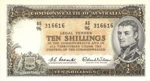 Australia - 10 Shillings - P-33a - 1961-1965 dated Foreign Paper Money