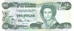 Bahamas - P-43a - 1 Bahamian Dollar - Foreign Paper Money