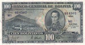 Bolivia - 100 Bolivianos - P-133 - 1928 dated Foreign Paper Money