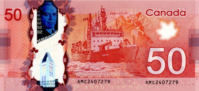 Canada - 50 Canadian dollars Polymer - P-109a - 2012 Dated Foreign Paper Money