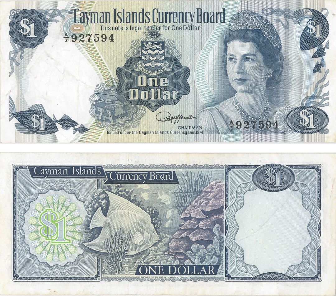 Cayman Islands - 1 Dollar - P-1c - L.1971-1972 Dated Foreign Paper Money