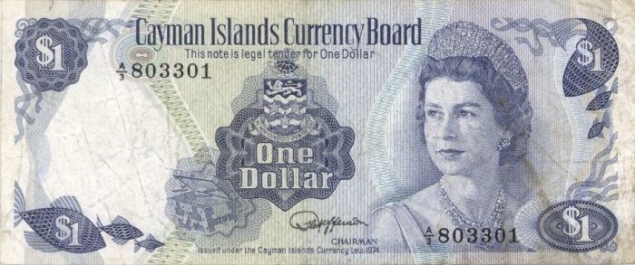 Cayman Islands - 1 Dollar - P-5b - L.1974-1985 Dated Foreign Paper Money