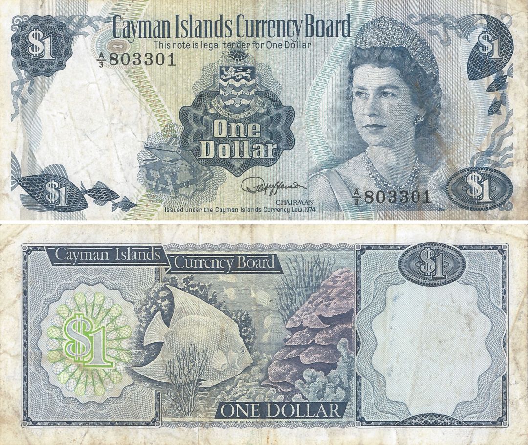 Cayman Islands - 1 Dollar - P-5b - 1974 dated Foreign Paper Money