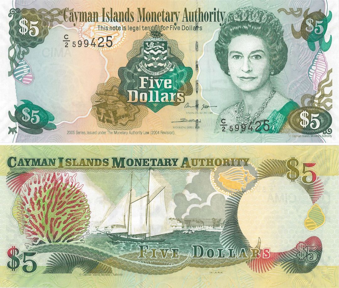 Cayman Islands - 5 Dollars - P-34b - 2005-2009 Dated Foreign Paper Money