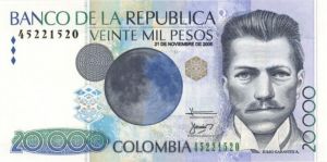 Colombia - 20,000 Colombian Pesos - P-454n - 2006 dated Foreign Paper Money