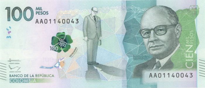 Colombia - 100,000 Colombian Pesos - P-463 - 2014 dated Foreign Paper Money