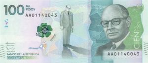 Colombia - 100,000 Colombian Pesos - P-463 - 2014 dated Foreign Paper Money