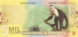 Costa Rica - 5000 Colones - P-276 - 2009 dated Foreign Paper Money