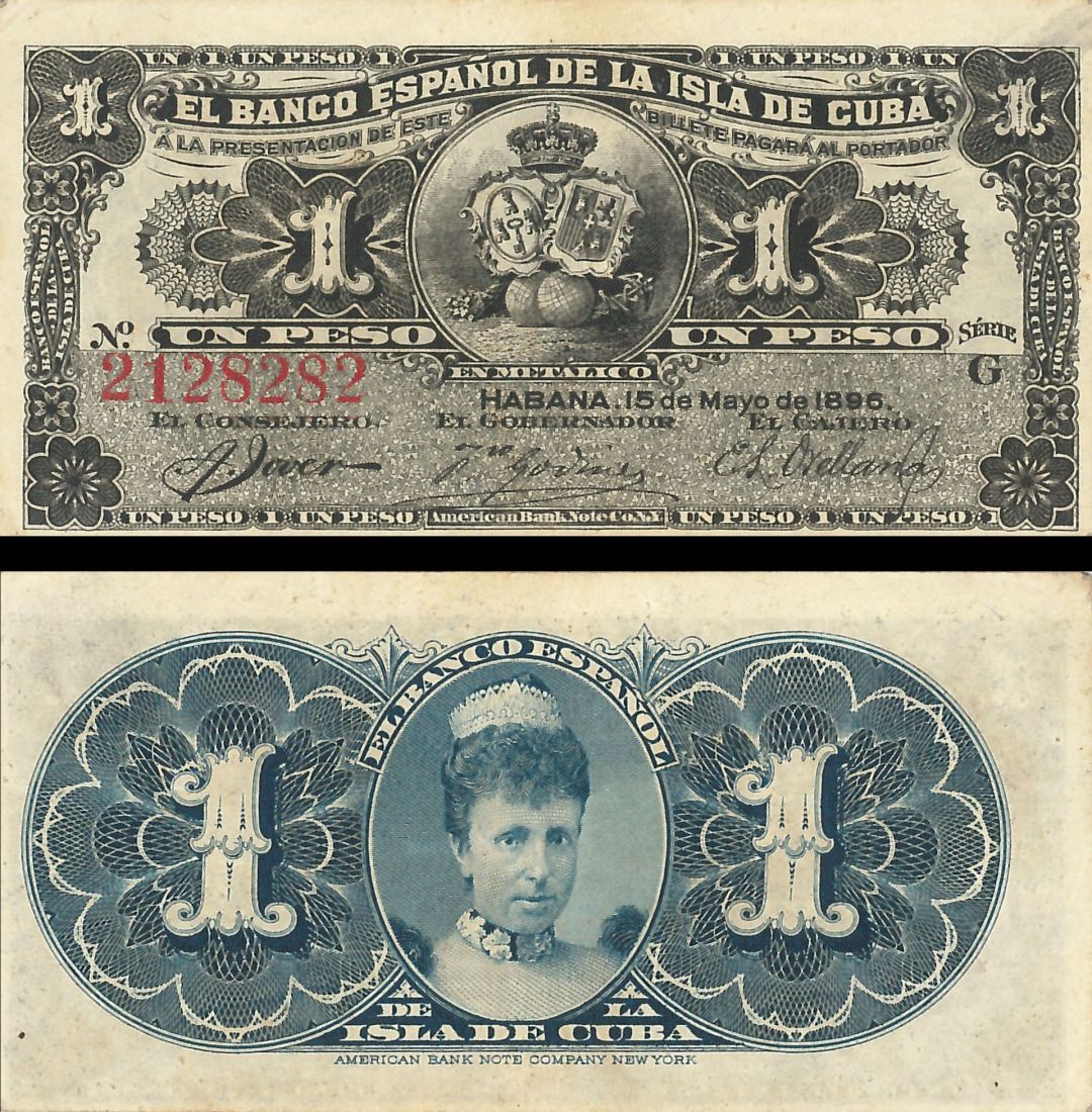 Cuba - 1 Centavos - P-47a - 1896 Foreign Paper Money