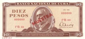 Cuba - 10 Pesos - SPECIMEN - P-104 S - 1971-1988 Foreign Paper Money