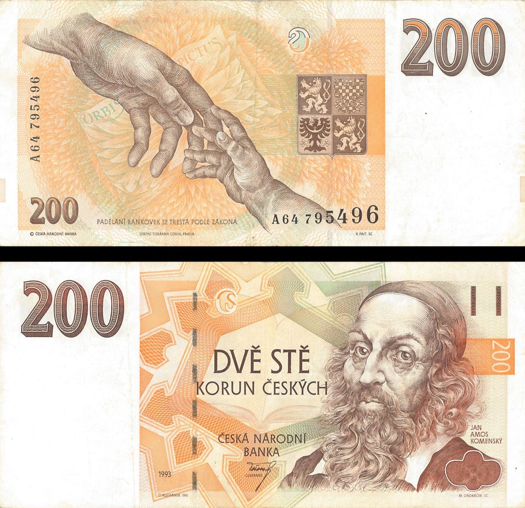 Czech Republic - 200 Korun - P-19 - 1998 dated Foreign Paper Money