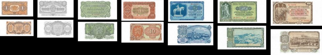 Czechoslavakia - 7 Piece Set - P-78-86 (No P-81-82) - 1953 dated Foreign Paper Money