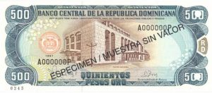 Dominican Republic - 500 Pesos Oro - P-157s2 - 1997 dated Foreign Paper Money