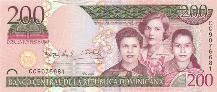 Dominican Republic - 200 Pesos Dominicanos - P-185 - 2009 dated Foreign Paper Money