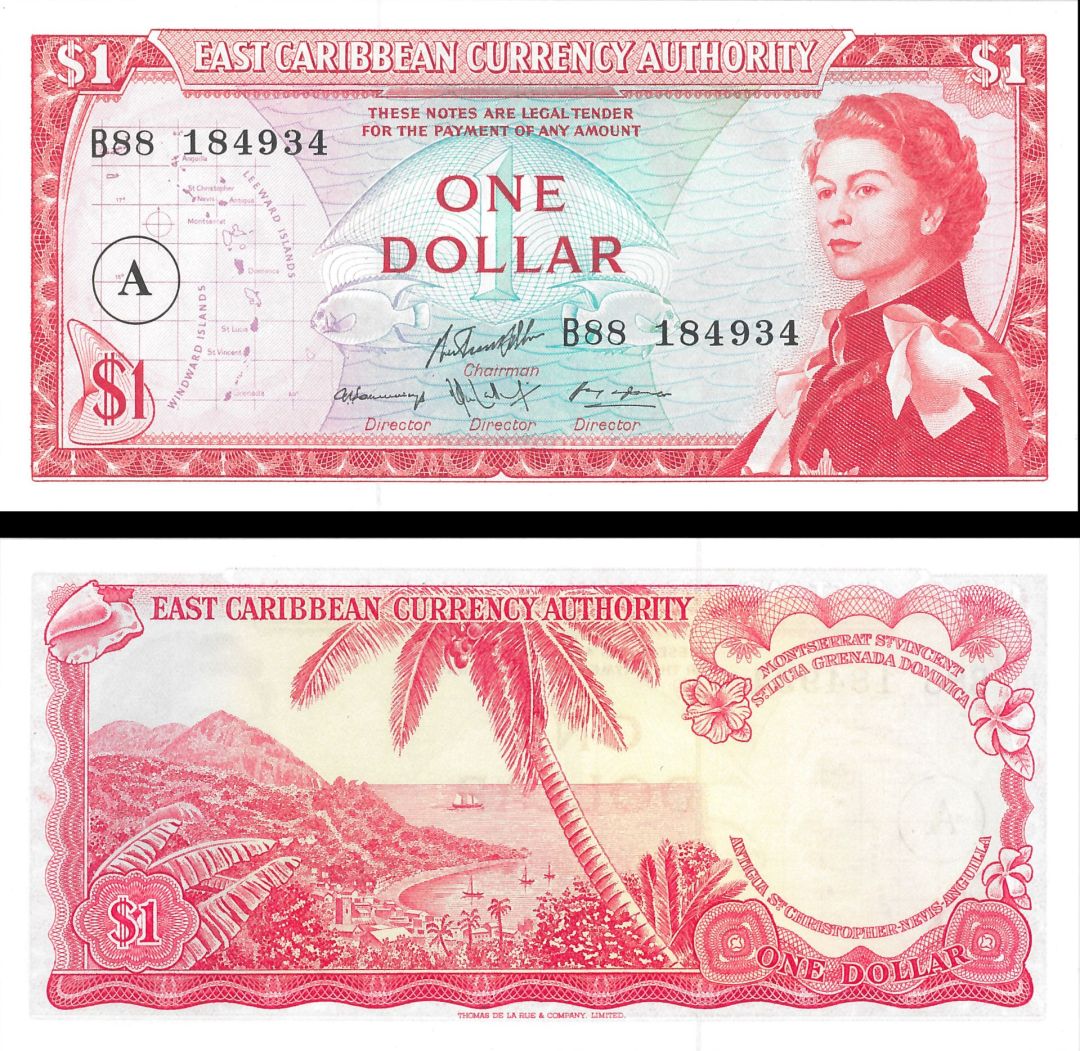 East Caribbean States - 1 Dollar - P-13g - 1965 dated Foreign Paper Money