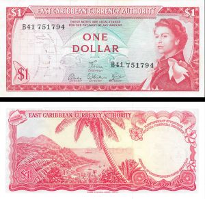 East Caribbean States - 1 Dollar - P-13d - 1965 dated Foreign Paper Money