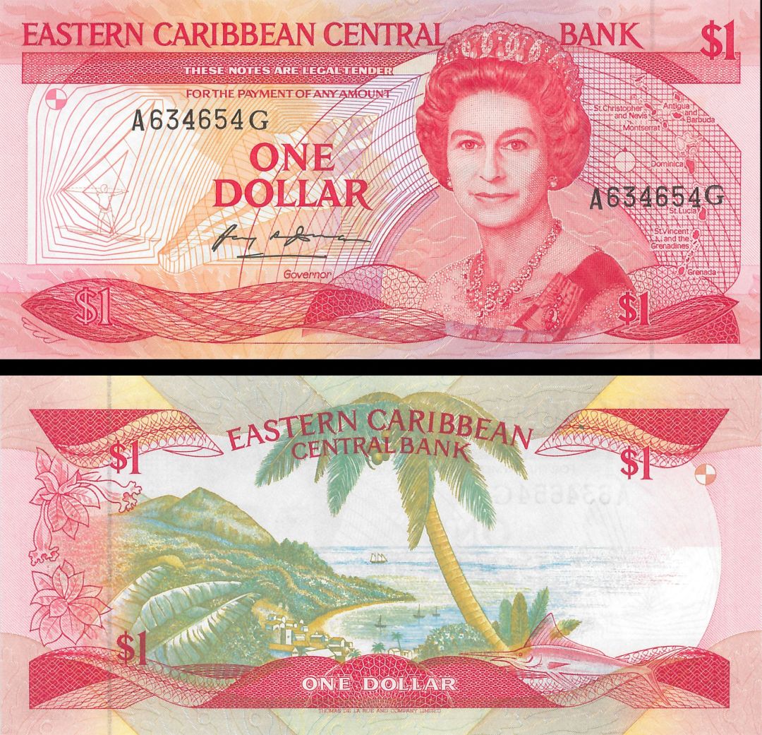 East Caribbean States - 1 Dollar - P-17g - 1985-88 dated Foreign Paper Money