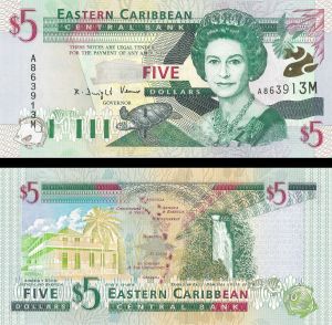 East Caribbean States - 5 Dollars - P-42m - 2003 dated Foreign Paper Money