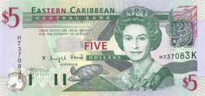 East Caribbean States - 5 Dollar - P-42k - ND 20003 dated Foreign Paper Money
