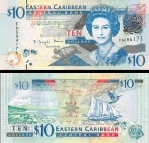 East Caribbean States - 10 Dollars - P-111 - 2012 dated Foreign Paper Money