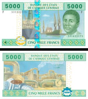 Equatorial Guinea - 5000 Francs -  P-509f - 2002 dated Foreign Paper Money