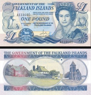 Falkland Islands - One British Pound - P-13a - dated 1984 Foreign Paper Money