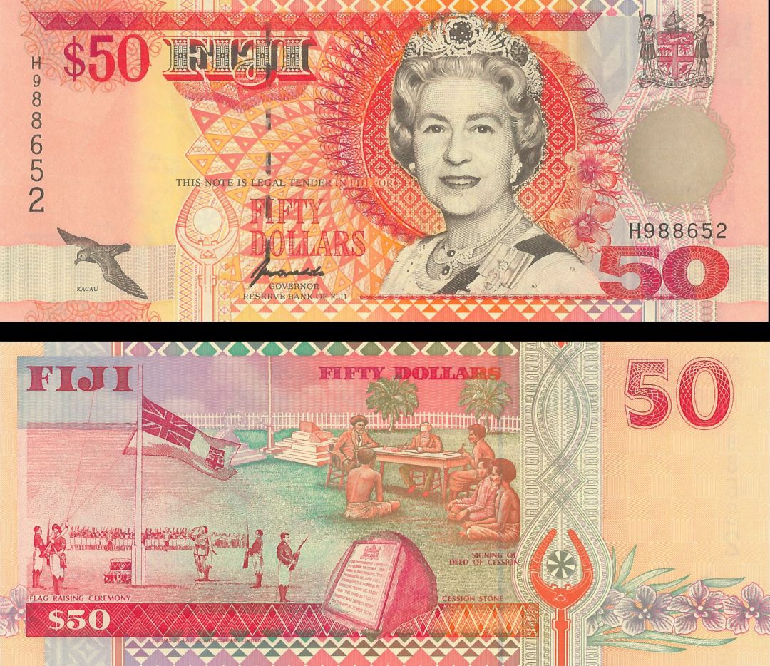 Fiji - 50 British Dollars - P-100a - dated 1996 - Foreign Paper Money