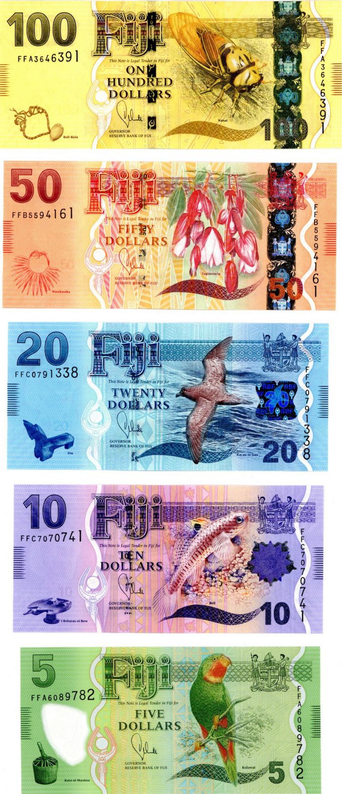 Fiji - P-Set - Foreign Paper Money