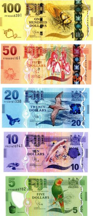 Fiji - P-Set - dated 2013 - Foreign Paper Money