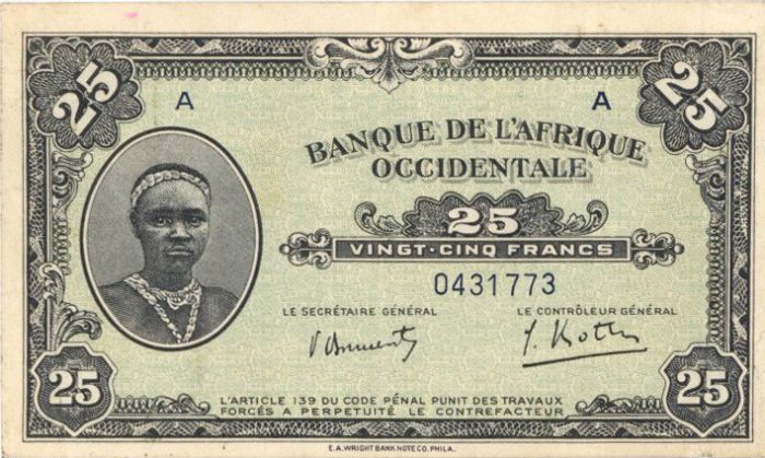 French West Africa - P-30a - Foreign Paper Money