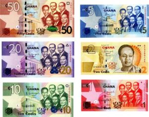 Ghana - Set of 6 Notes - Cedis - Foreign Paper Money