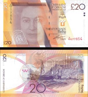 Gibraltar - 20 Pounds - P-37 - 2011 dated Foreign Paper Money