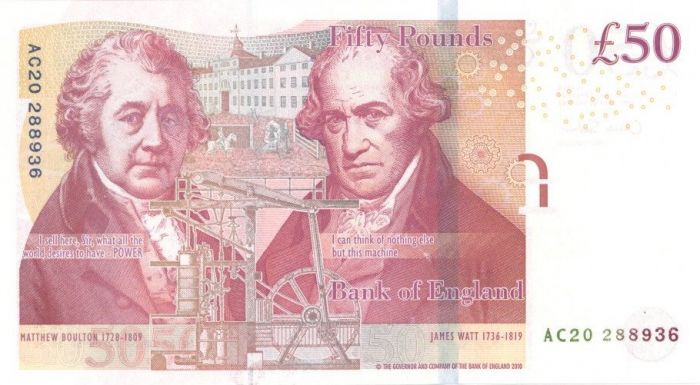 Great Britain - 50 Pounds - P-New - 2010 dated Foreign Paper Money