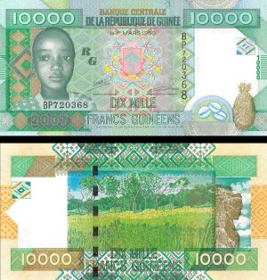 Guinea - 10,000 Francs - P-46 - 2010 dated Foreign Paper Money